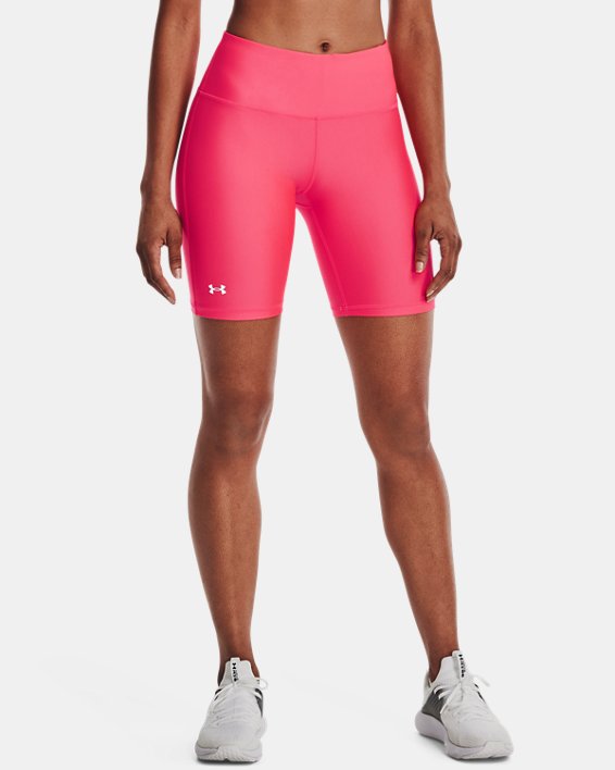 Women's HeatGear® Armour Bike Shorts, Pink, pdpMainDesktop image number 0